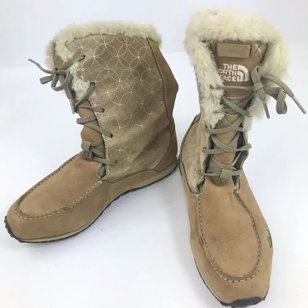 The North Face Allure Primaloft Insulated Winter Boots in Tan